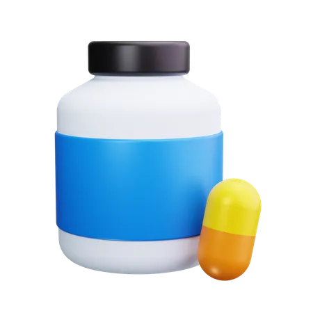 錠剤瓶  3D Icon