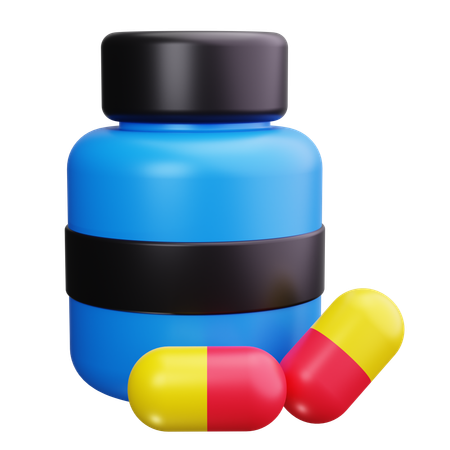 錠剤瓶  3D Icon