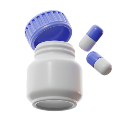 錠剤瓶  3D Icon