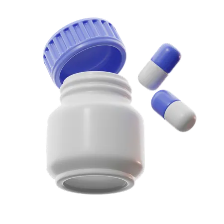 錠剤瓶  3D Icon