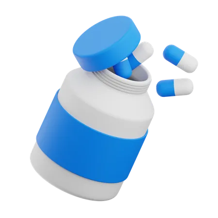 錠剤瓶  3D Icon