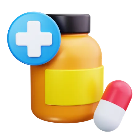 錠剤瓶  3D Icon