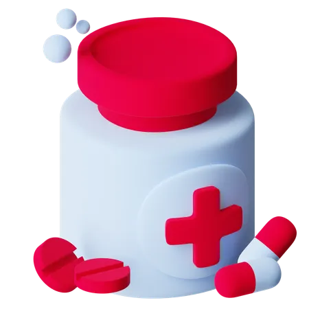 Pill Bottle  3D Icon