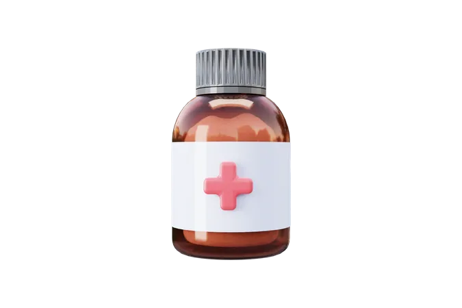 Pill Bottle  3D Icon