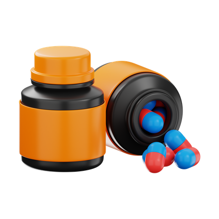 Pill Bottle  3D Icon