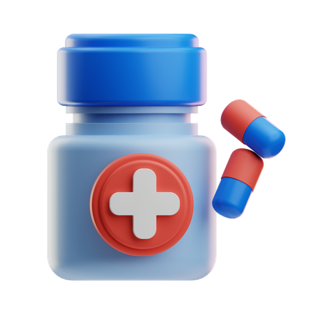 Pill Bottle  3D Icon