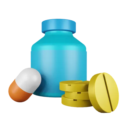 Pill Bottle  3D Icon