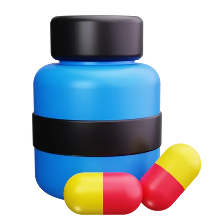 Pill Bottle  3D Icon