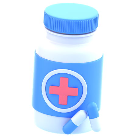 Pill Bottle  3D Icon