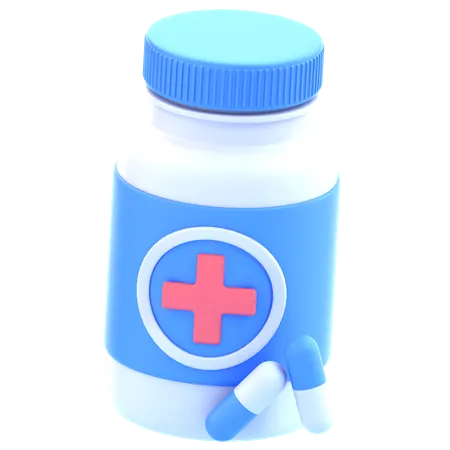 Pill Bottle  3D Icon
