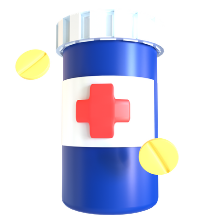 Pill Bottle  3D Icon