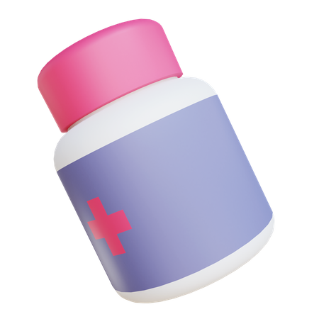 Pill Bottle  3D Illustration