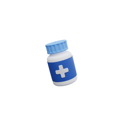 Pill Bottle 3D Illustration
