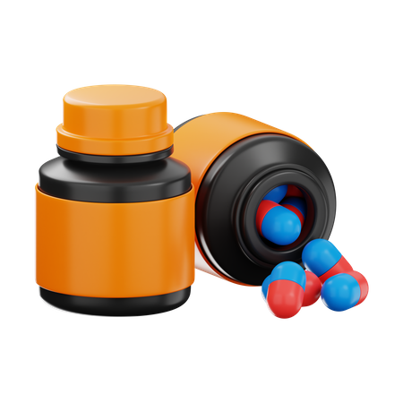 Pill Bottle 3D Icon