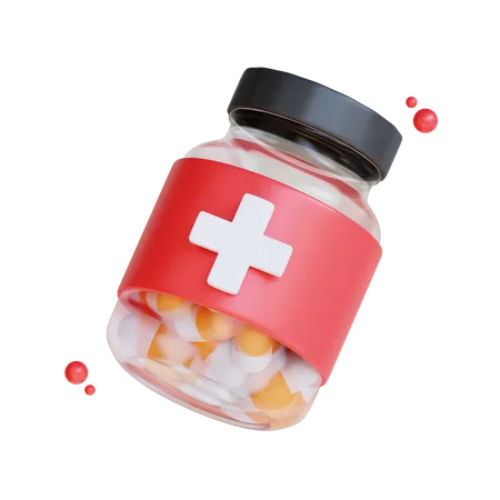 Pill Bottle  3D Icon