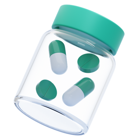 Pill Jar  3D Icon