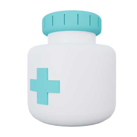 Pill Jar  3D Icon