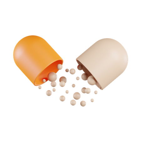 Pill Open  3D Icon