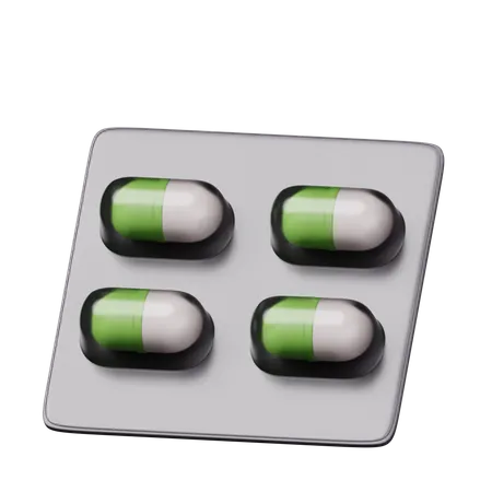 Pill Strip 3 D Icons For Your All Of Your Design Needs 3D Icon