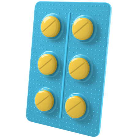 Pill Strip  3D Illustration