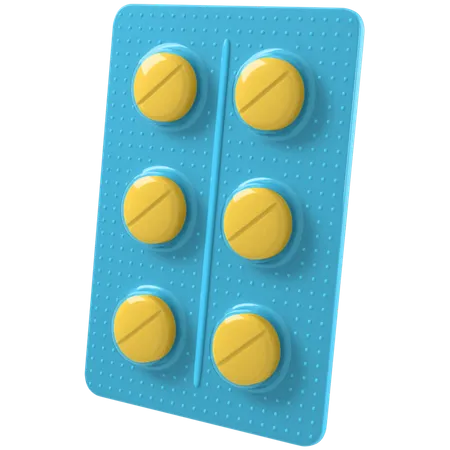 Pill Strip  3D Illustration