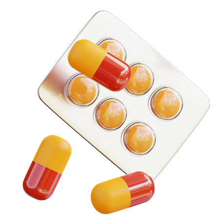 Pill Strip  3D Icon