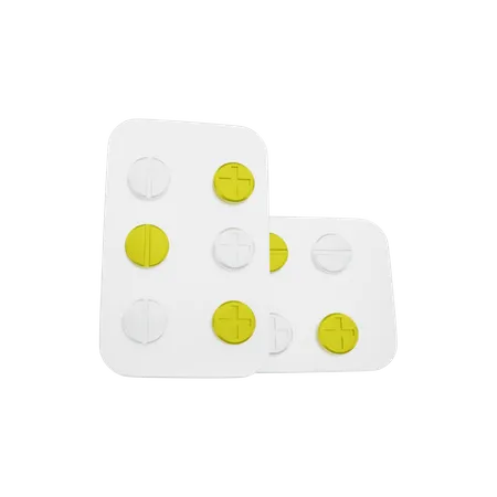 Pill tablets 3D Illustration