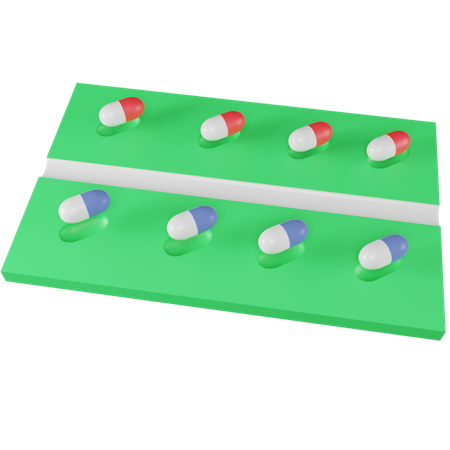 Pillen Blister  3D-Symbol