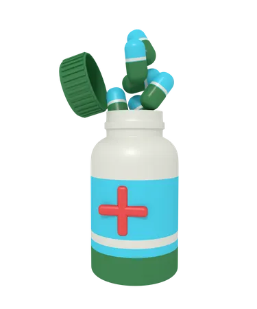 Pillen Flasche  3D Icon