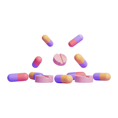 Pills  3D Icon