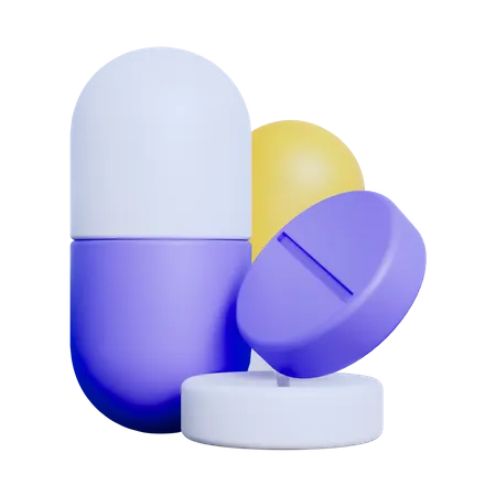 Pills  3D Icon