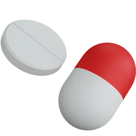3 D Rendering Capsules And Pills Isolated 3D Icon