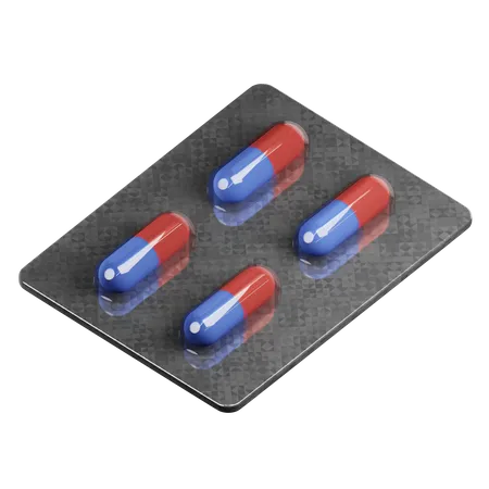 Pills Blister  3D Illustration