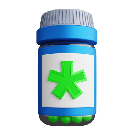 Pills Bottle  3D Icon