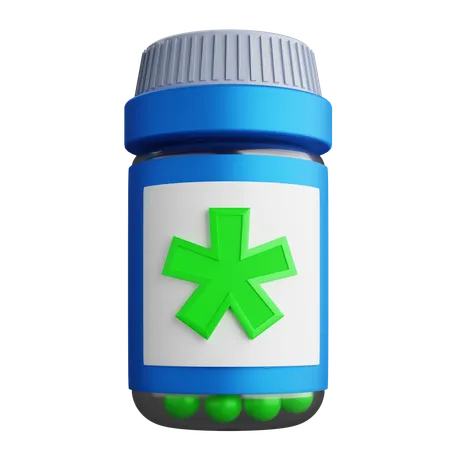 Pills Bottle  3D Icon