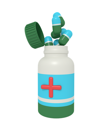 Pills Bottle  3D Icon