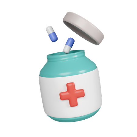 Pills Bottle  3D Icon