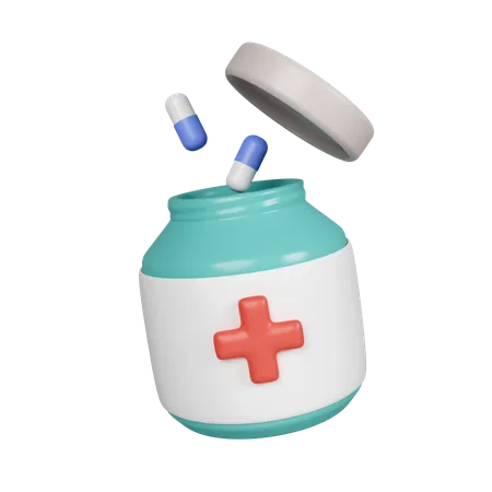 Pills Bottle  3D Icon