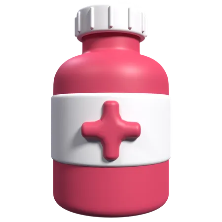 Pills Bottle 3D Icon