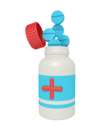 Pills Bottle  3D Icon