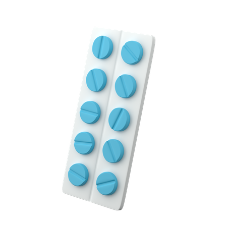 錠剤の包み  3D Icon
