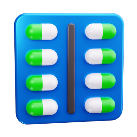 Pills Packet  3D Icon