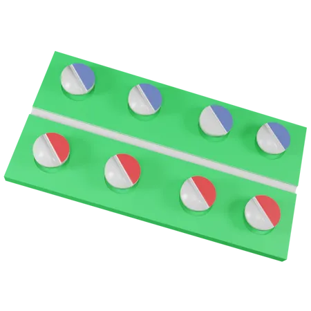 Pills Strip  3D Illustration