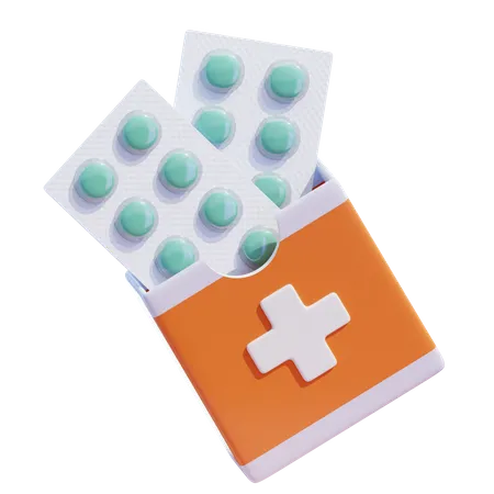 Pills Tablet 3D Icon