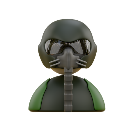 パイロット  3D Icon