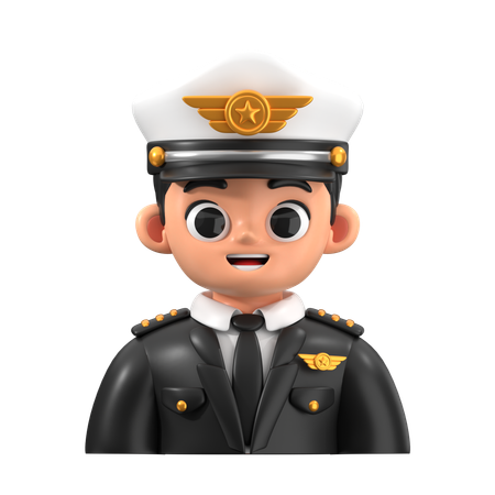 パイロット  3D Icon
