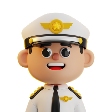 パイロット  3D Icon