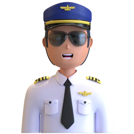 Pilot  3D Illustration