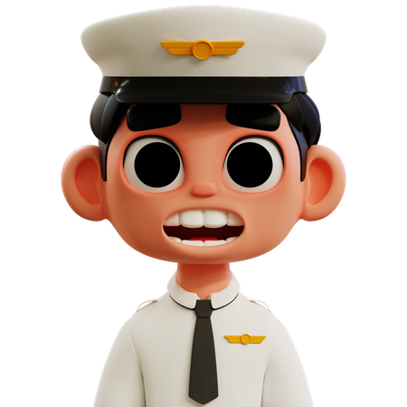 Pilot Emoji  3D Icon