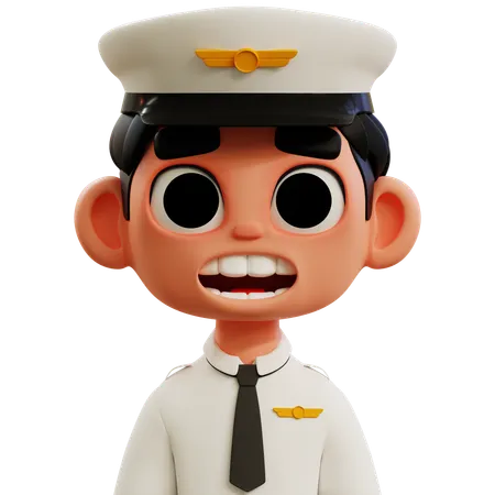 Pilot Emoji  3D Icon